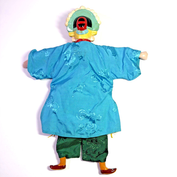 Vintage Chinese Opera Hand Puppet Porcelain Paper Mache Painted Thai Bali 12.5" - Picture 6 of 13